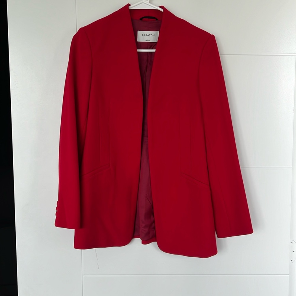 Babaton red blazer